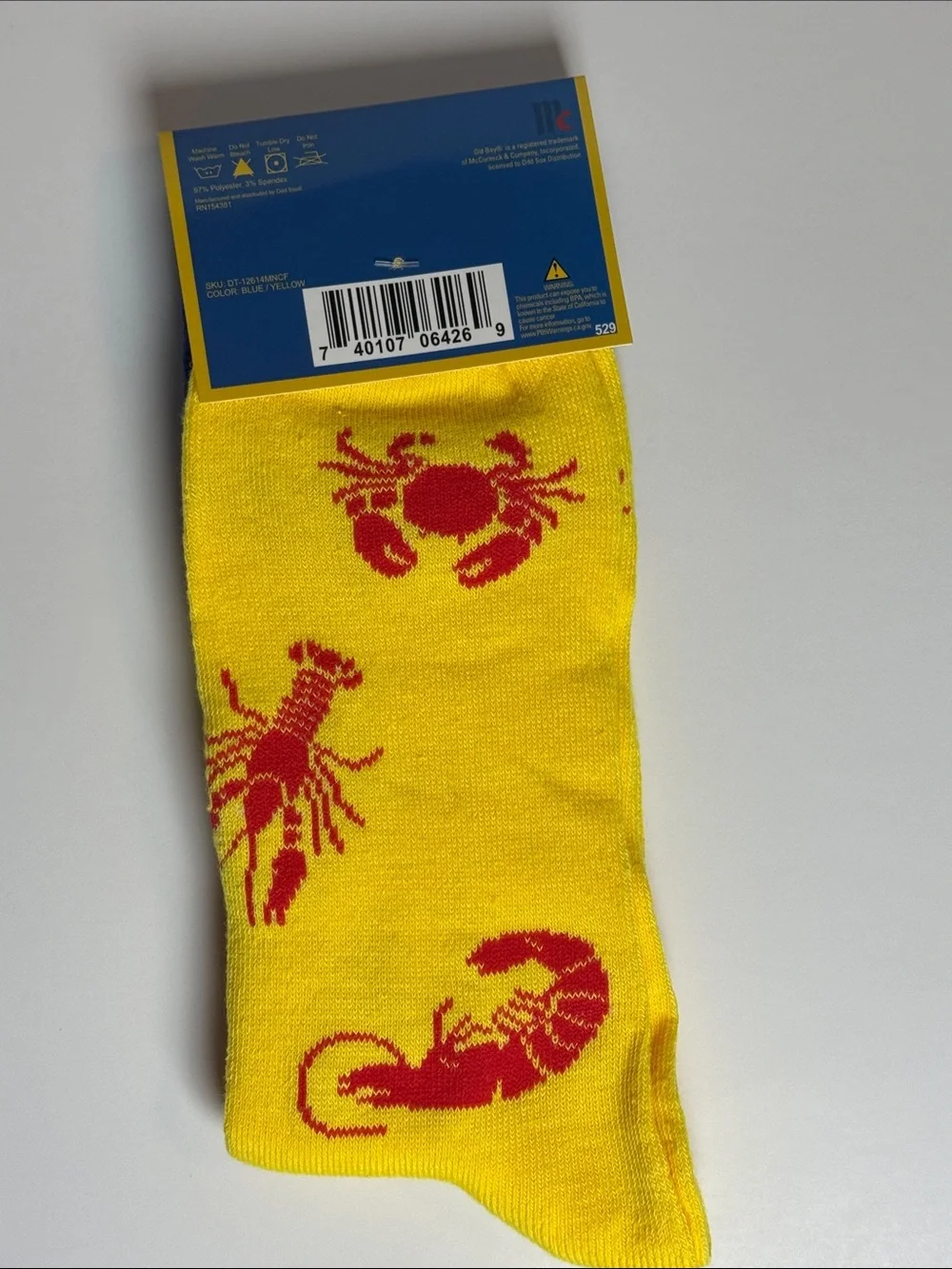 Odd Sox Old Bay Novelty Crew Socks Men’s Shoe Size 6-12